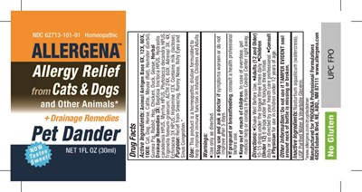 Image Of Label (Allergena Pet Dander)